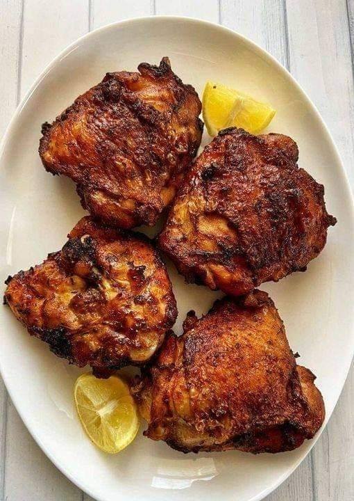 Air fryer chicken thighs (with bone in thighs)