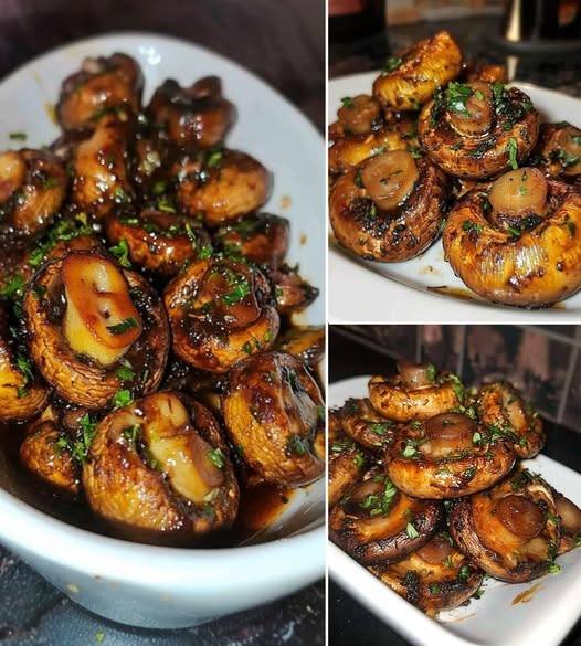 Vegan Garlic Butter Mushrooms